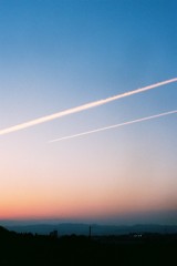 ２連飛行機雲