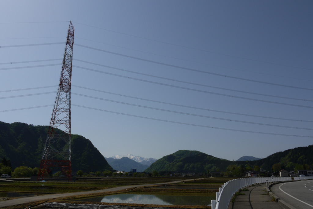 白山が見えた