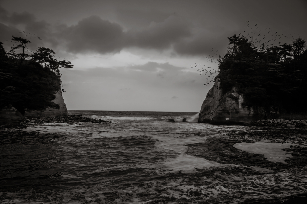 Mar de monocromo 