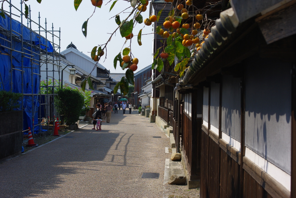 休日の町並み