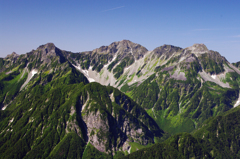 常念岳から穂高岳