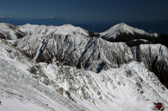 槍ヶ岳山荘から常念岳方面