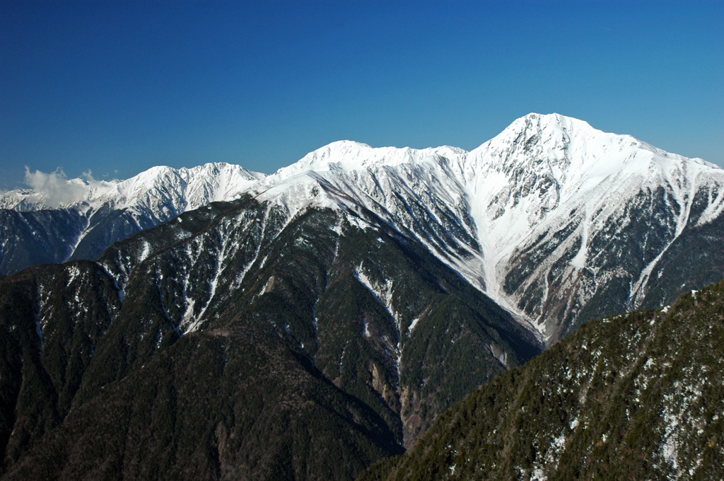 鳳凰山から白峰三山