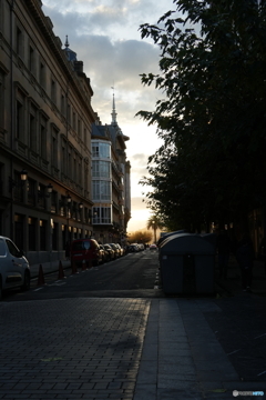 スペイン　サンセバスチャンの夕焼け