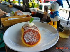 パンケーキで一息