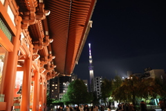 浅草寺からのスカイツリー