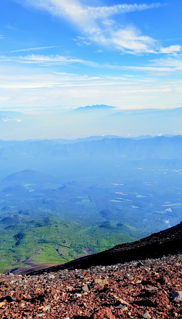 富士山頂から八ヶ岳を