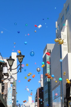 お正月の商店街