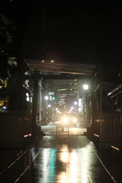 雨夜の境内