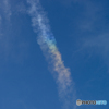 レインボーな飛行機雲