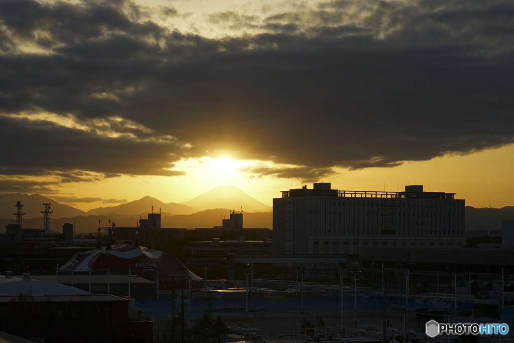 夕暮れの富士山再び