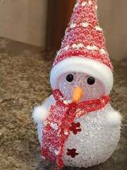 キラキラ雪だるま　温かい灯を待つ季節