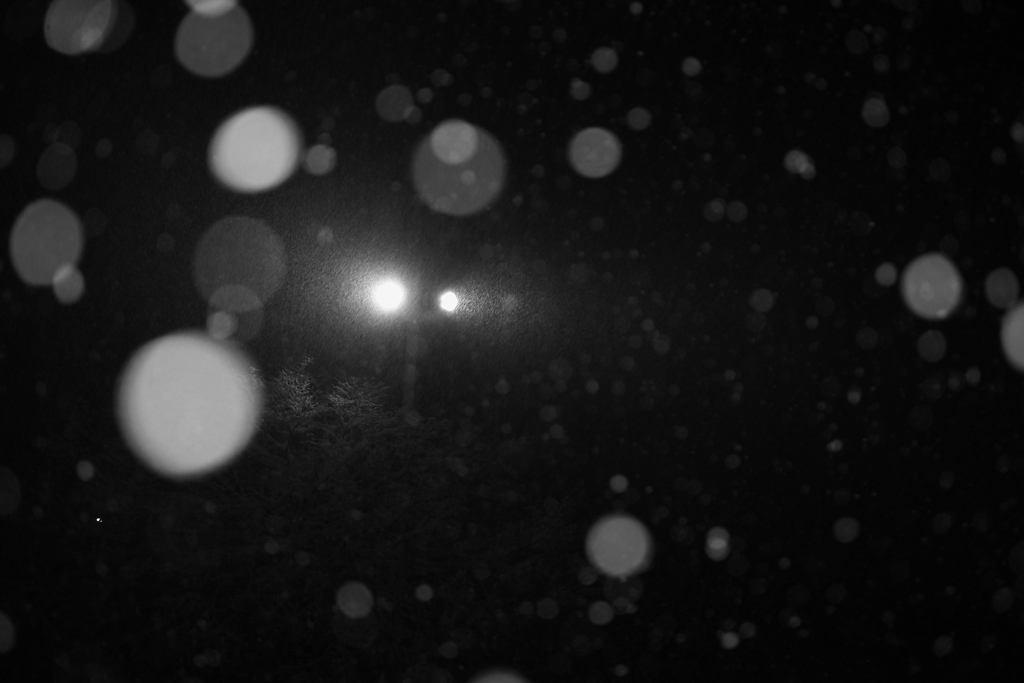 氷の粒 光の粒 だんだん積もる 冷たい粒