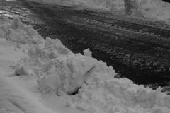 雪を除ける　ここでは出発前の身支度