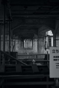 淡々と続く橋脚が、合わせ鏡のように見えた。出口は何処に。