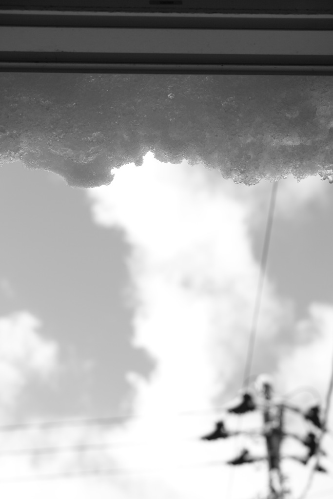 雲の合間に青空　貴重な光を浴びたかった