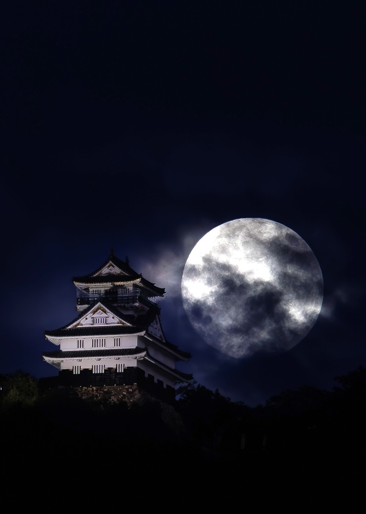 中秋の名月2025 岐阜城