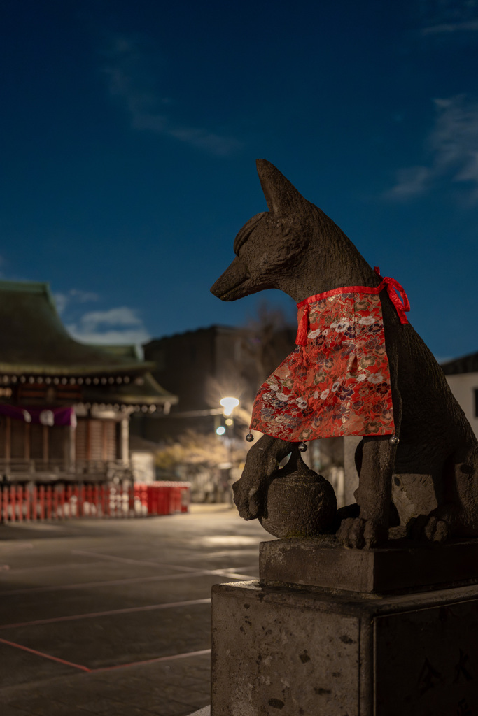 夜の穴守稲荷神社