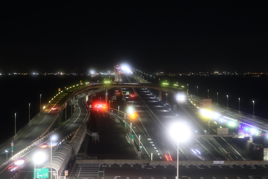 海ほたるの夜景色…