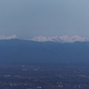筑波山から北アルプス槍穂高連峰を望む