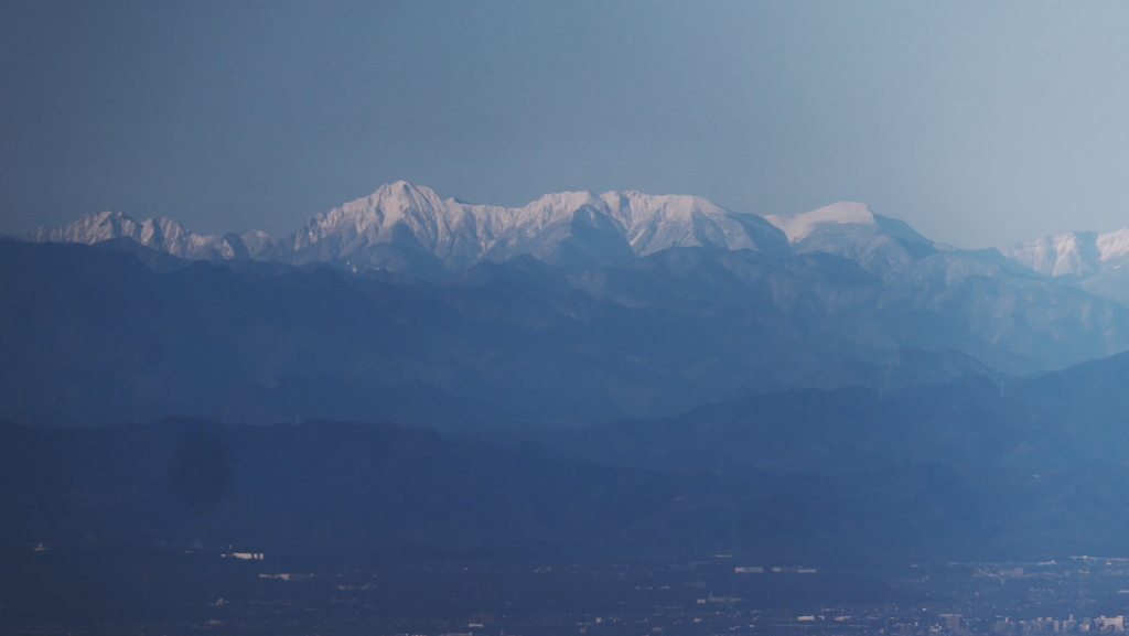 筑波山から南八ヶ岳を望む