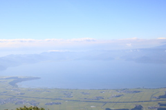 磐梯山からの猪苗代湖