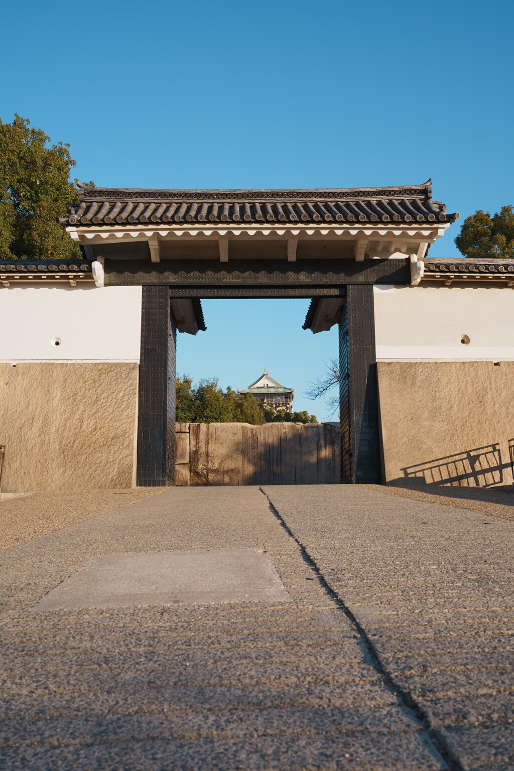 早朝の大阪城