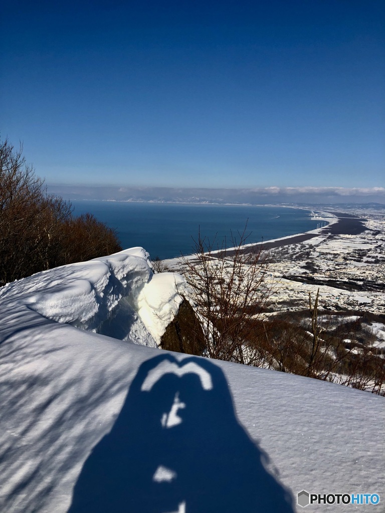 見晴らしの良い山頂で