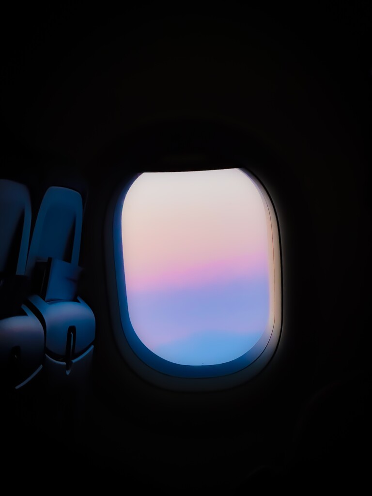 旅終わりの飛行機