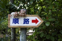 フクギ林の看板