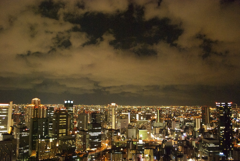 クリスマスの夜の街