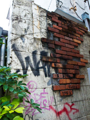 bricks and wall
