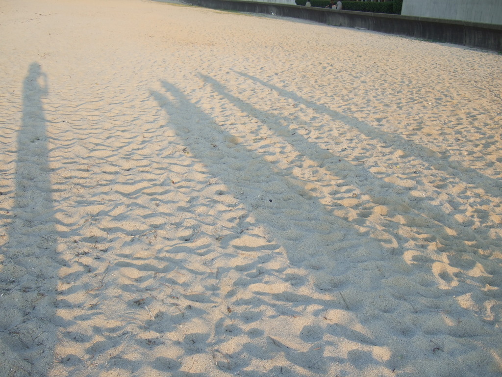 長く伸びた自分よりも背の高い影