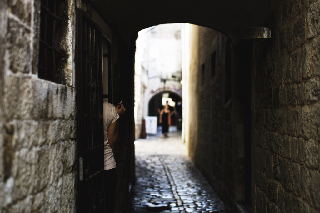 Smoking in the alley