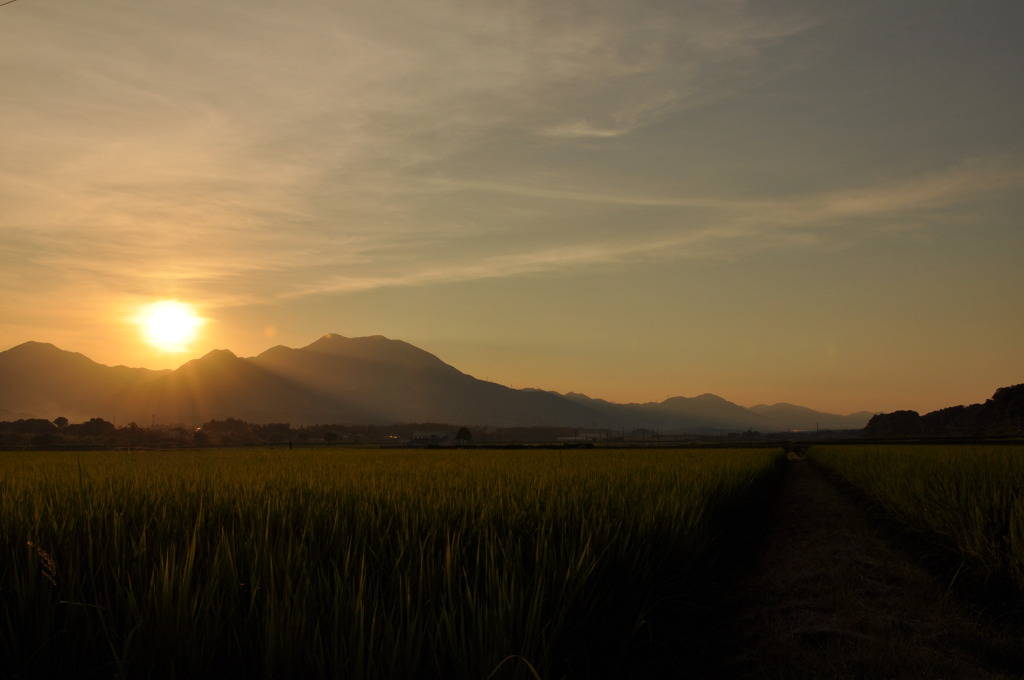よき日本の夕焼け