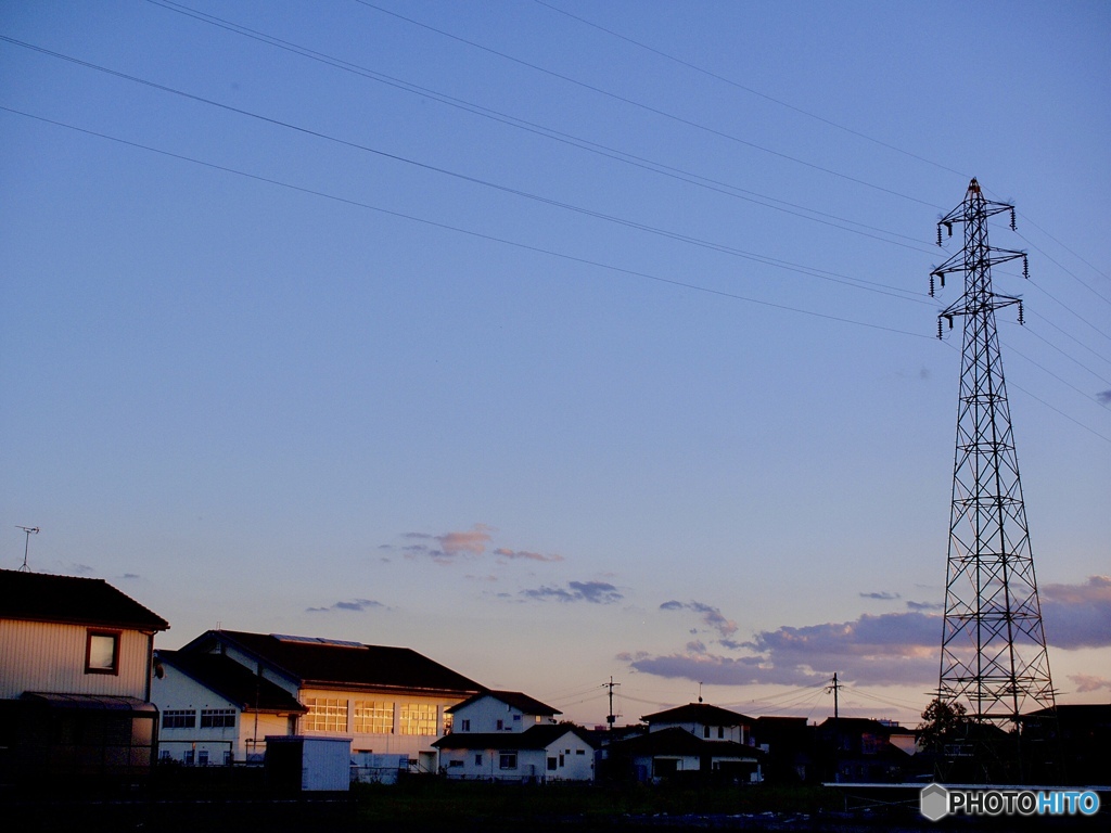 夕陽には間に合わず