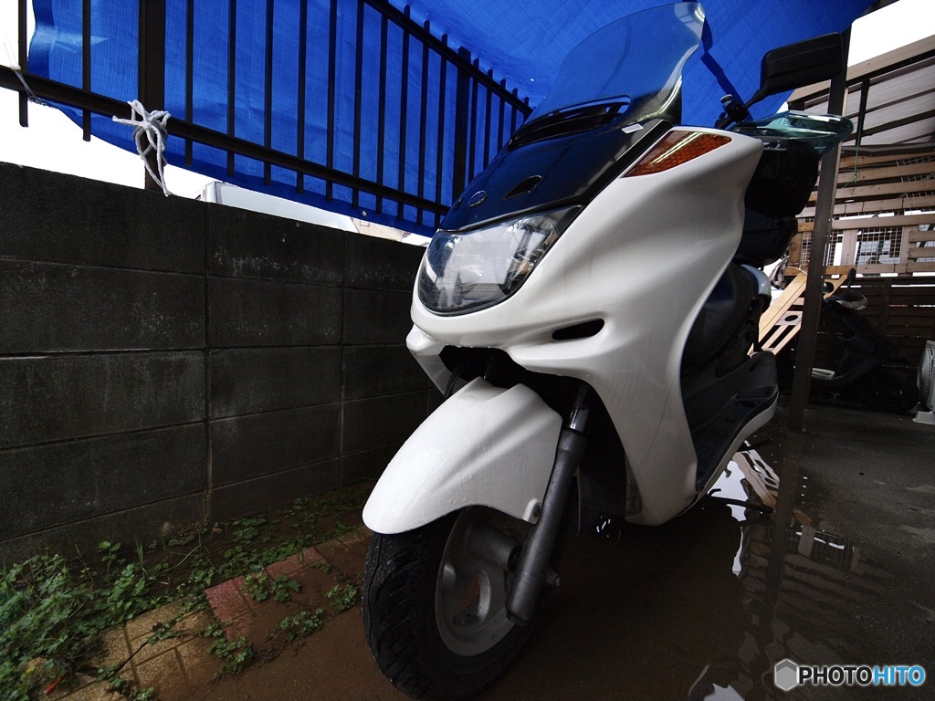 雨が涙目に