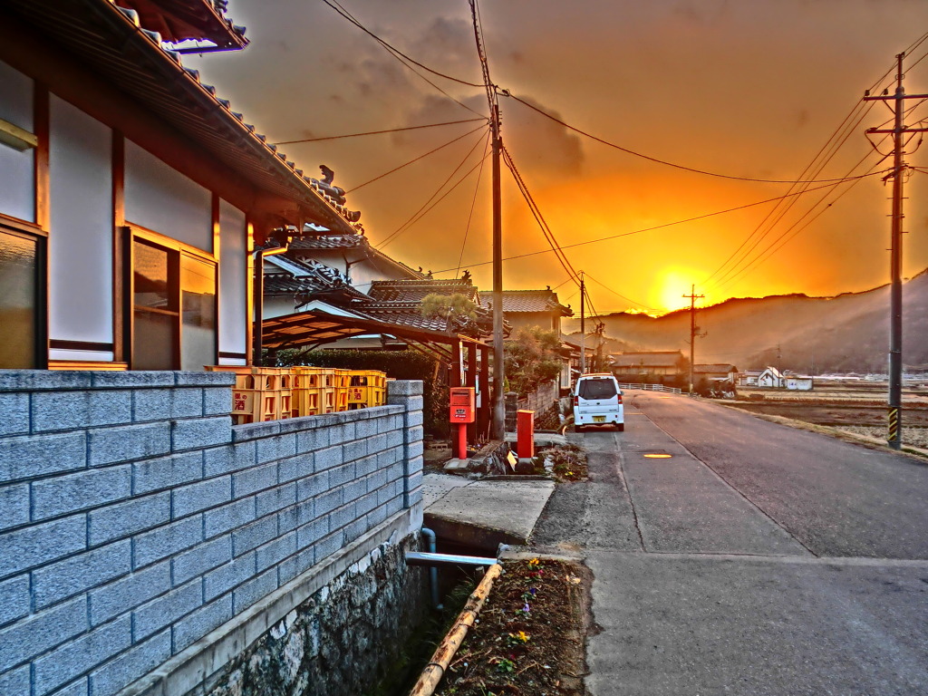 夕日