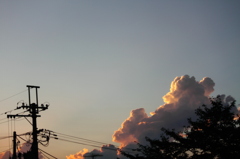 夕焼雄大雲