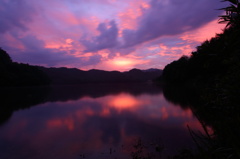 雨上がりの夕暮れ