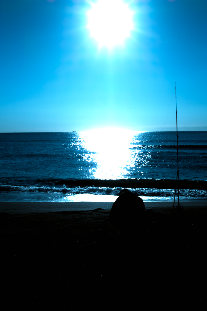 釣り人と太陽