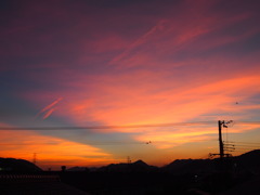 紅の空