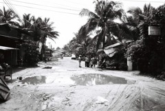 カンボジア　ココンの裏路地