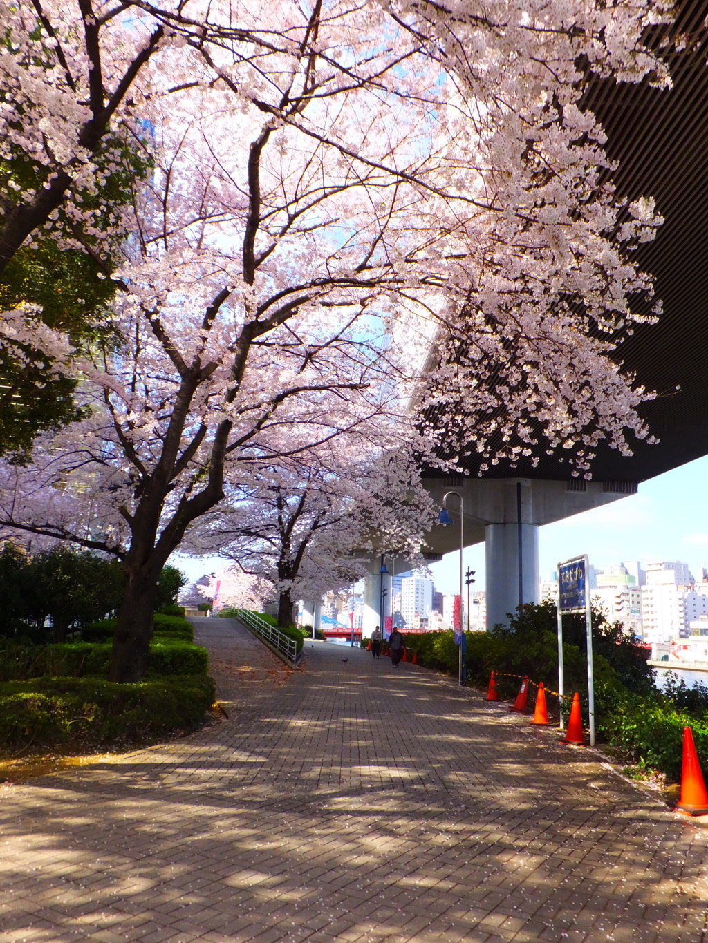 トンネルの下