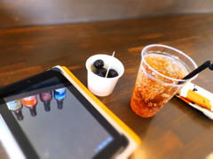 自転車なので、お酒はガマン（苦