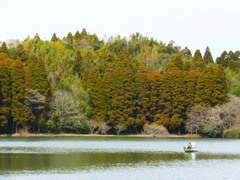 静かな湖畔の…