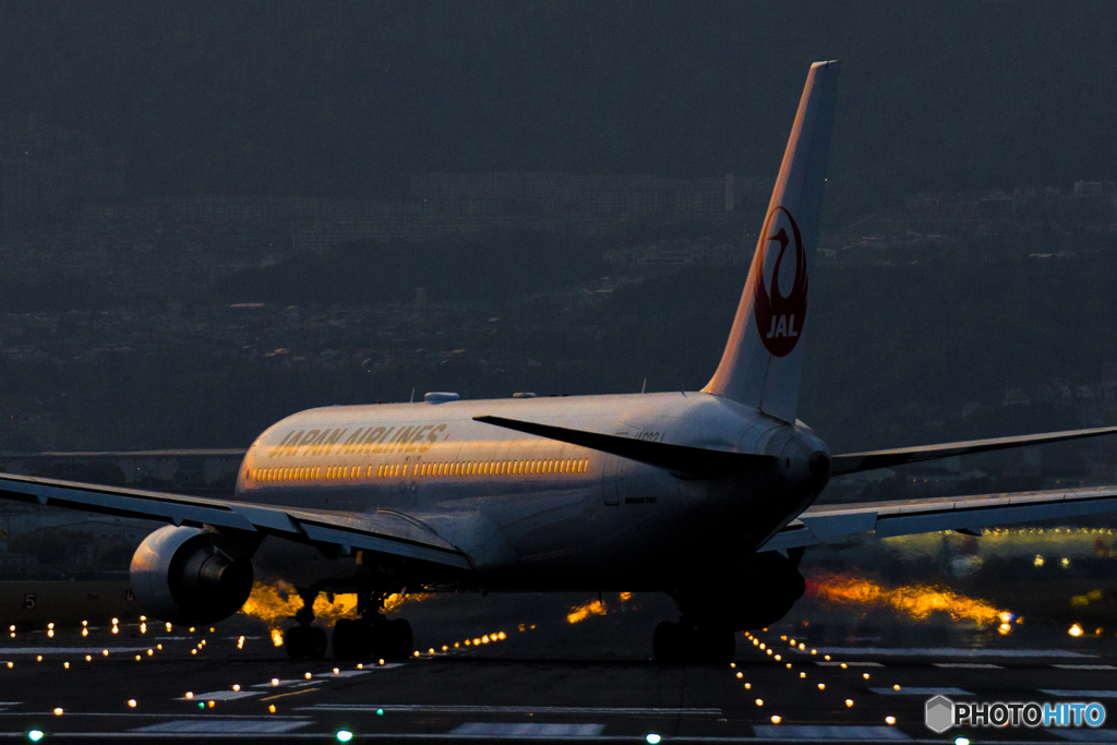 Evening airport