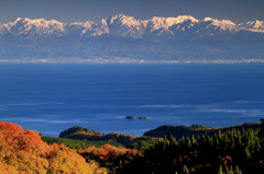 海越しの立山連峰