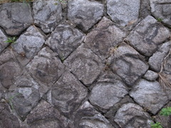 越中島線の土手の石垣