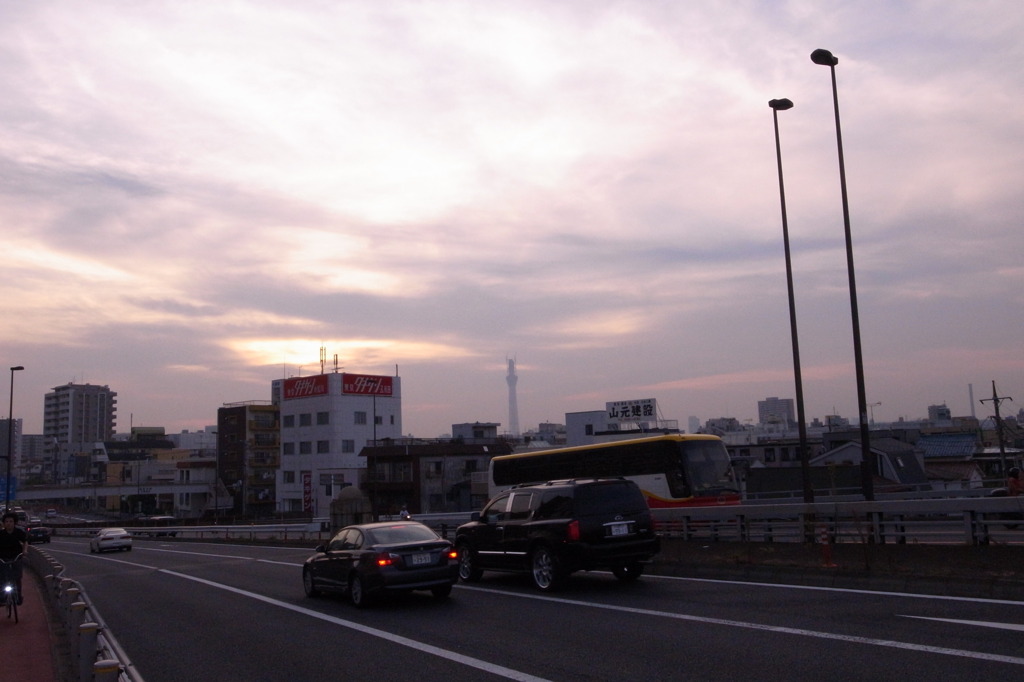 江戸川区小松川よりスカイツリー方面へ